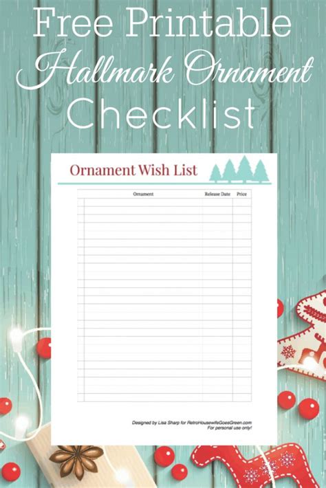 hallmark ornament spreadsheet